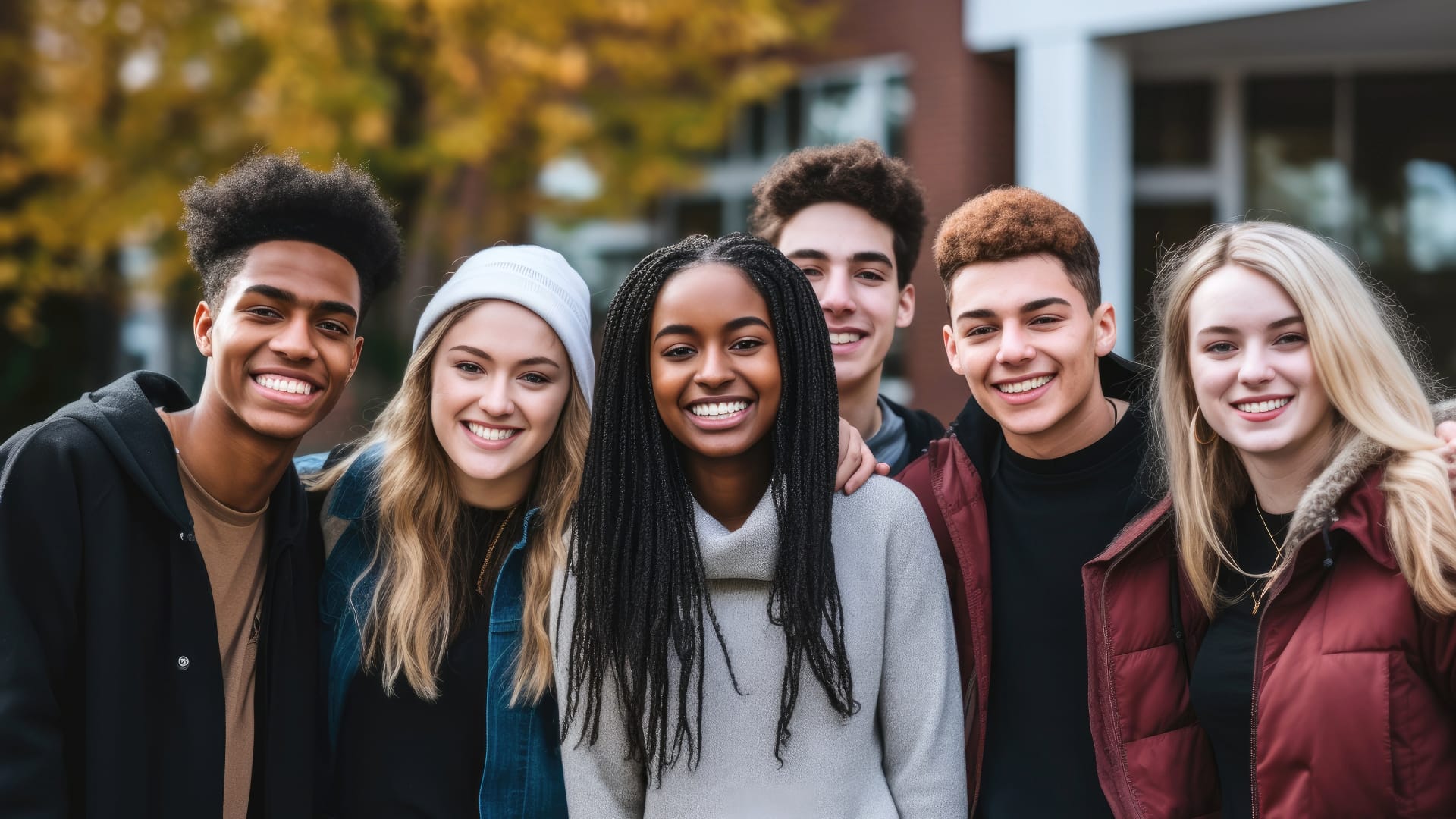 Diverse Group of Students on College Campus